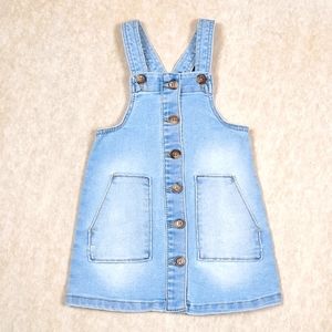 Toddler Jean jumper dress- Size 12 months